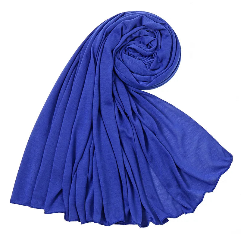 Soft Hijabs Scarf Shawl Plain Cotton Jersey Scarves