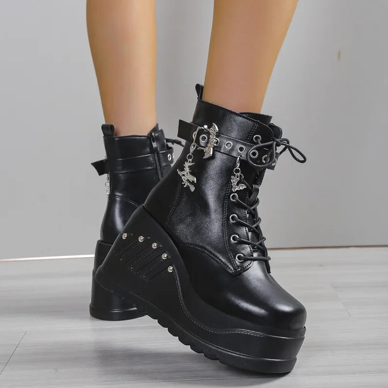 Punk Goth Platform Heels