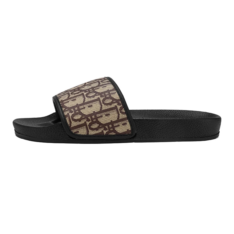 Men's retro pattern house slides