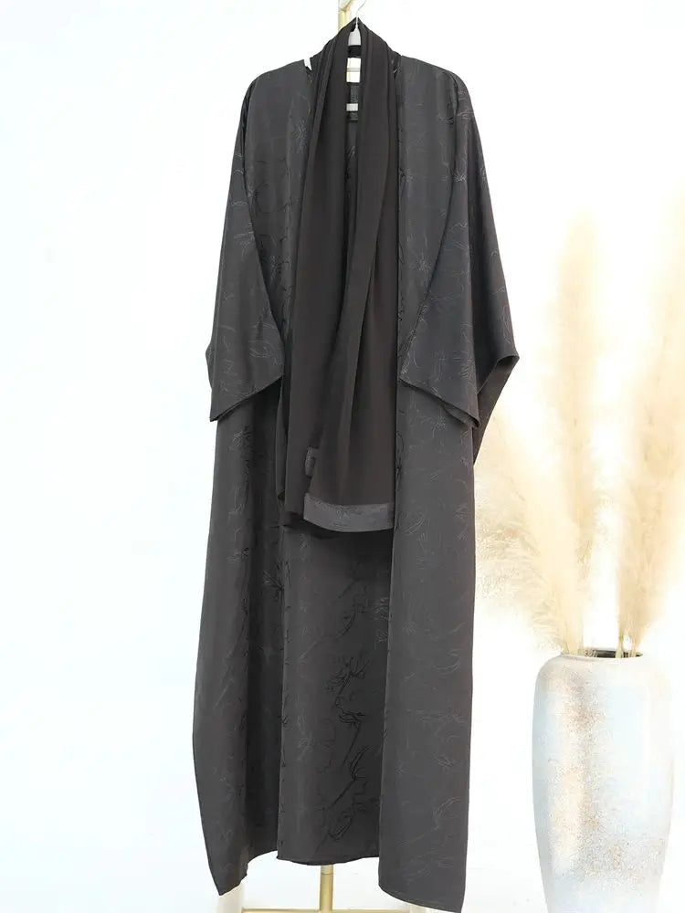 Satin Abaya Damen Dubai Arabic Muslim Kaftan African Dresses