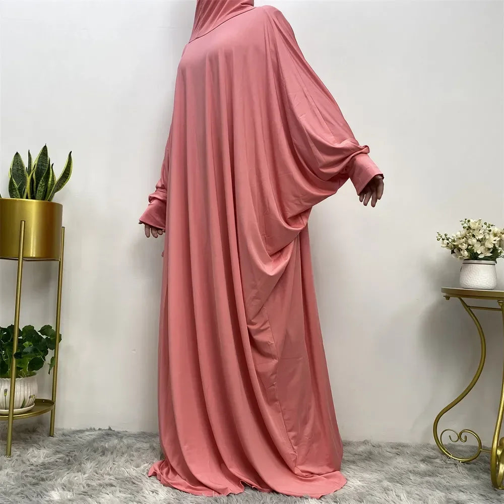 Hooded Abaya Eid Muslim Women Prayer Garment