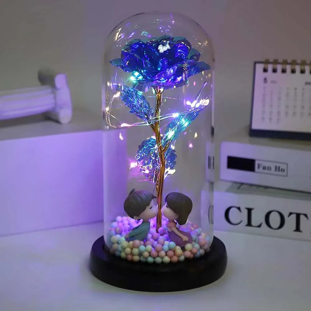 Mothers Day Rose Galaxy Glass Rose