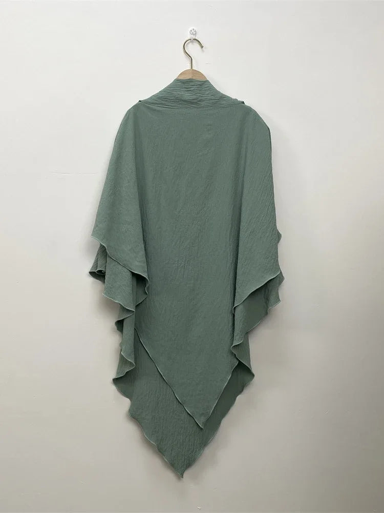 2 Layers Jazz Crepe Long Khimar Women Hijab