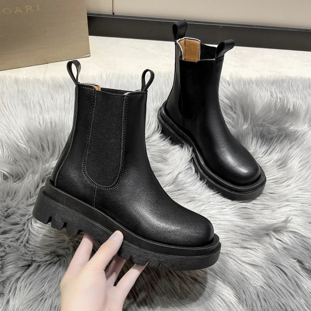 Thick Sole Chelsea Boots