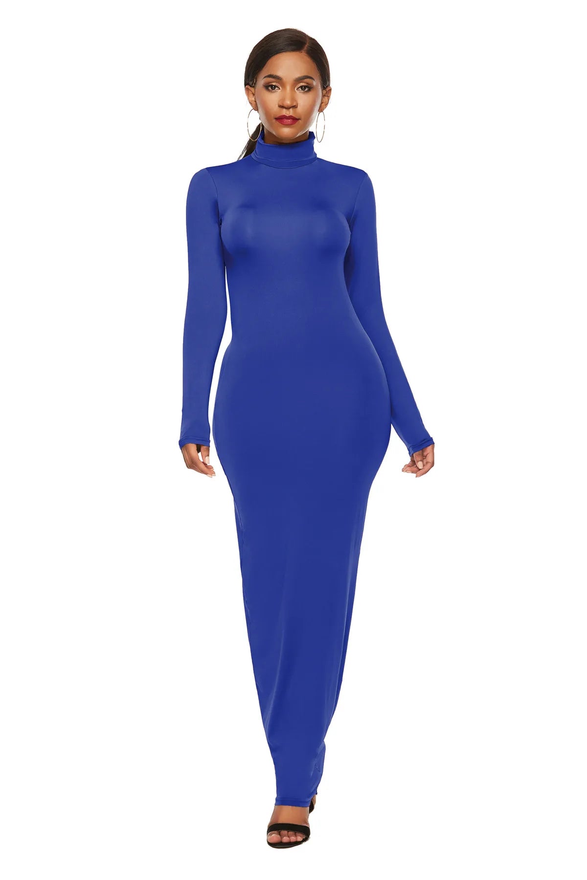 Slim Long High Neck Bodycon Dress