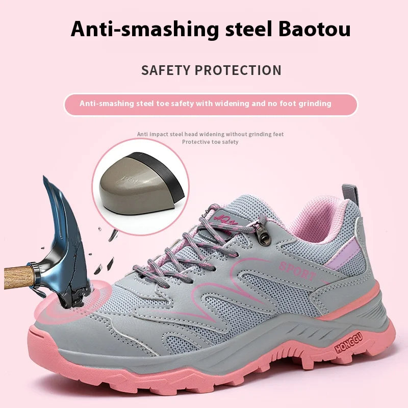 Women Breathable Indestructible Steel Toe Boots
