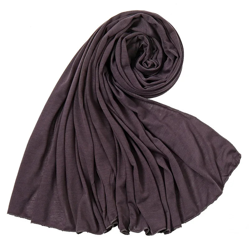 Soft Hijabs Scarf Shawl Plain Cotton Jersey Scarves