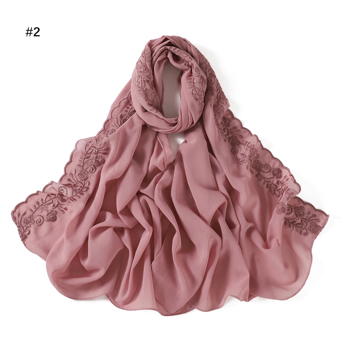 Embroidery Chiffon Scarf Hijab