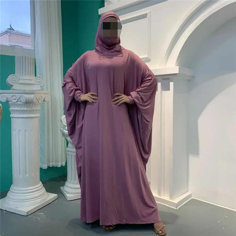 Hooded Abaya Eid Muslim Women Prayer Garment