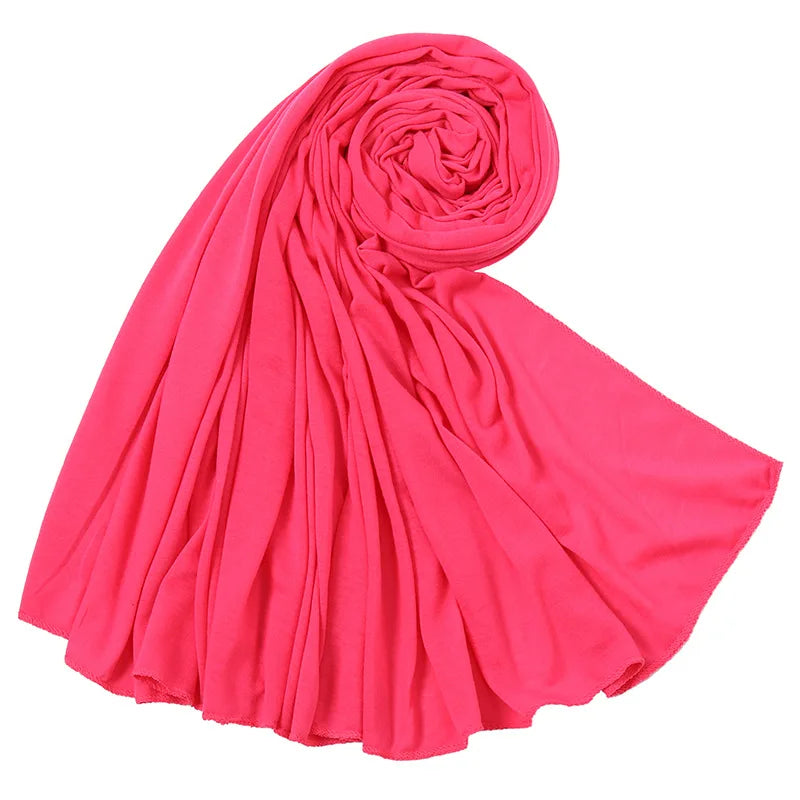 Soft Hijabs Scarf Shawl Plain Cotton Jersey Scarves