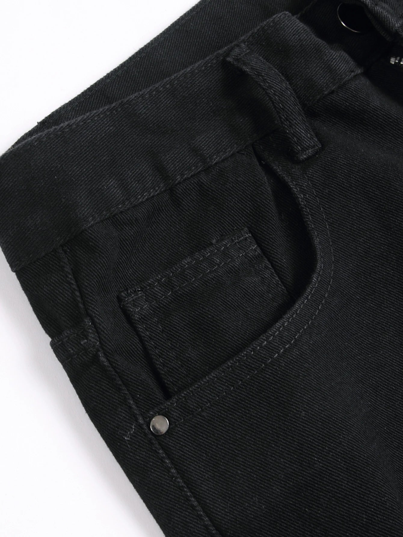 ripped straight-cut jeans