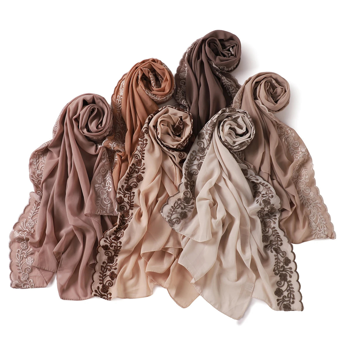 Embroidery Chiffon Scarf Hijab
