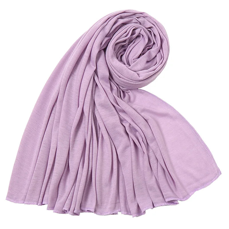 Soft Hijabs Scarf Shawl Plain Cotton Jersey Scarves