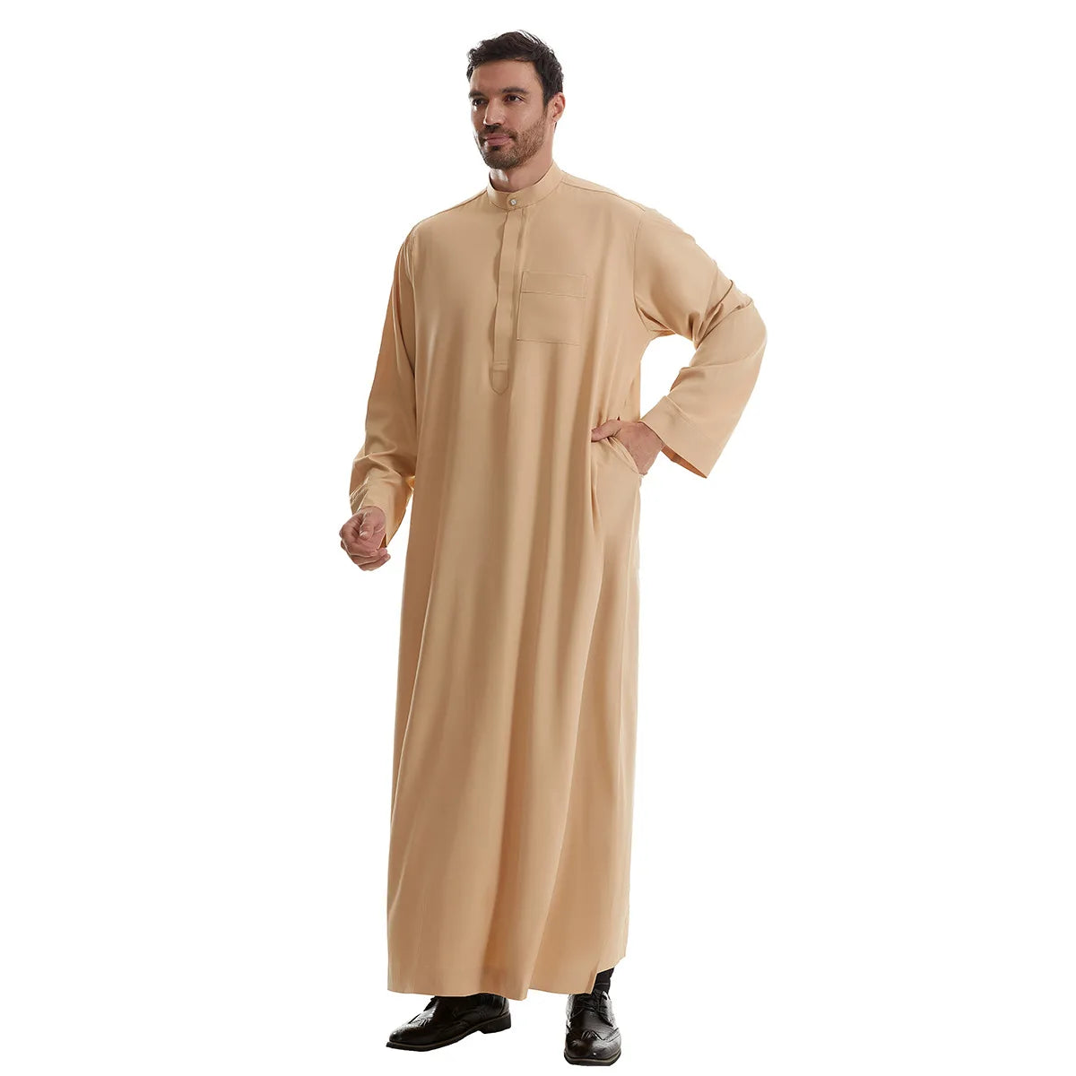 Muslim Abaya Prayer Kaftan Men Kimono Dishdasha