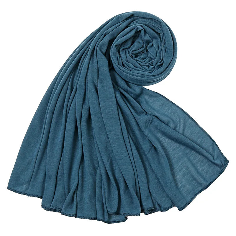 Soft Hijabs Scarf Shawl Plain Cotton Jersey Scarves
