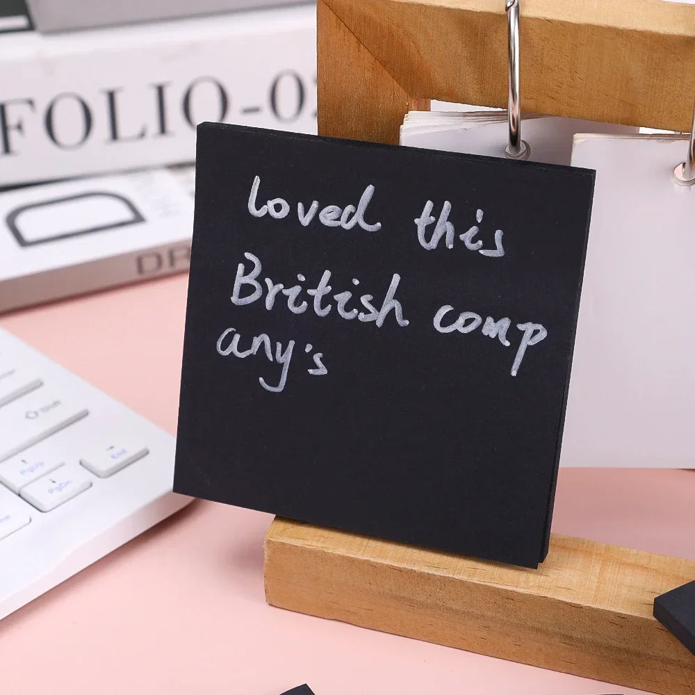 Portable Black Sticky Note Pads