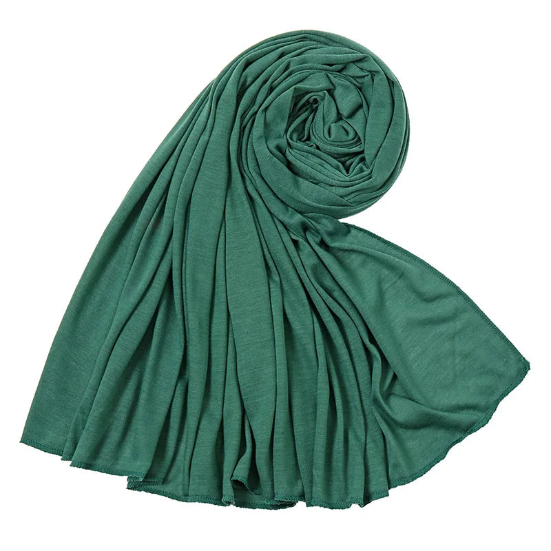 Soft Hijabs Scarf Shawl Plain Cotton Jersey Scarves