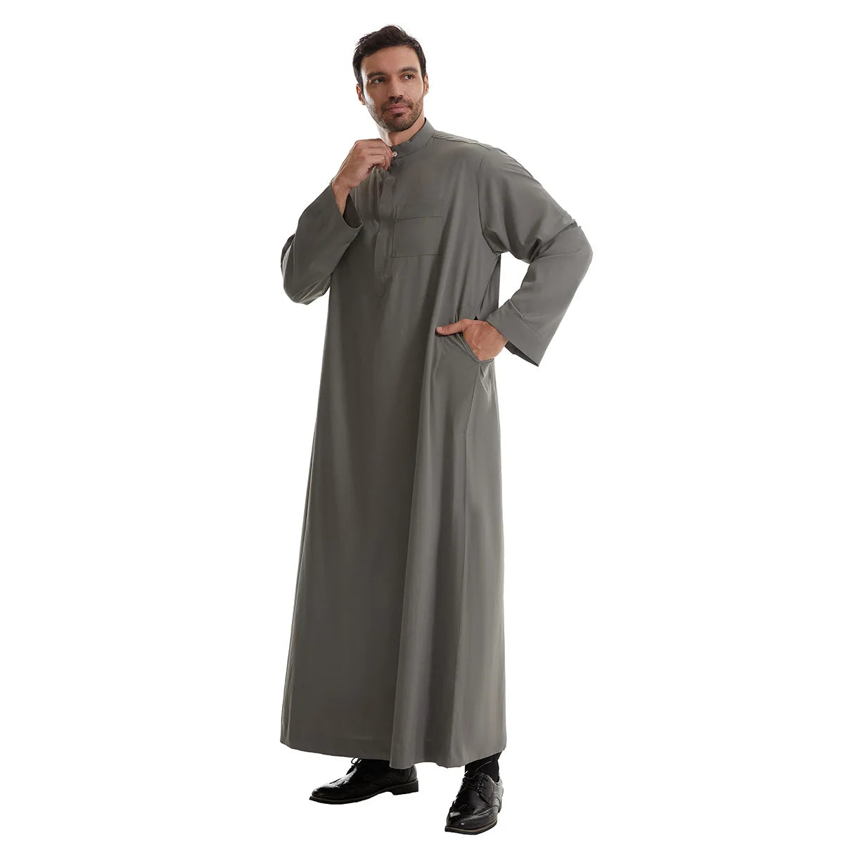 Muslim Abaya Prayer Kaftan Men Kimono Dishdasha
