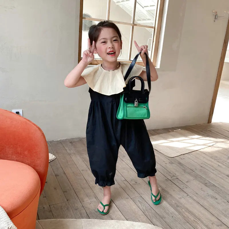 Casual Sweet Cotton Small Raglan jumpsuit