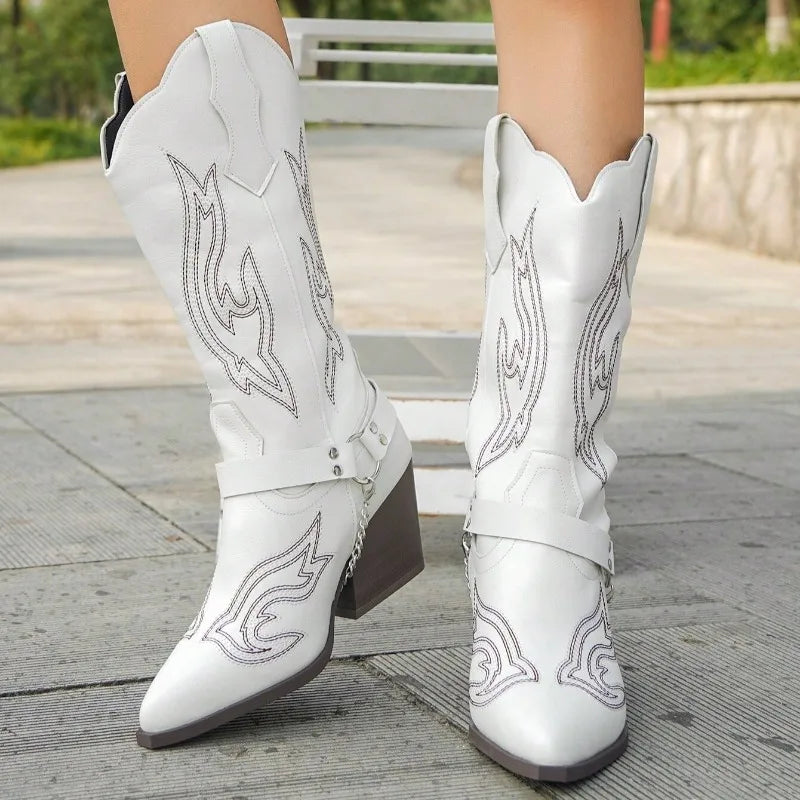 Autumn Winter Fashion Embroidered Western Cowboy