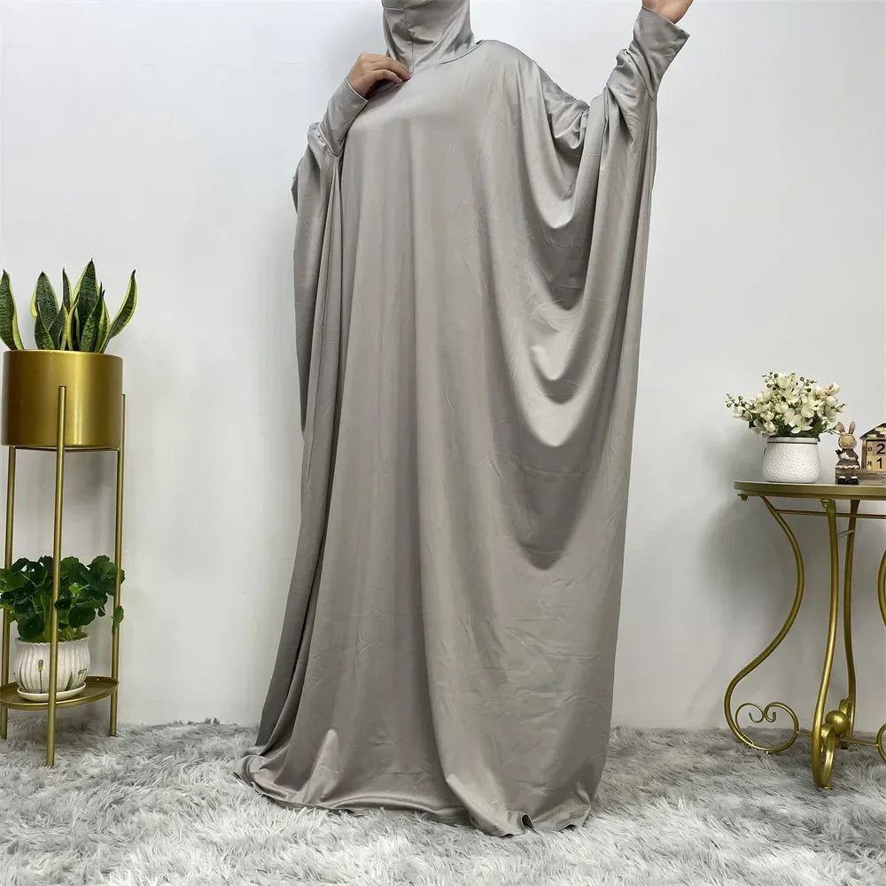 Hooded Abaya Eid Muslim Women Prayer Garment