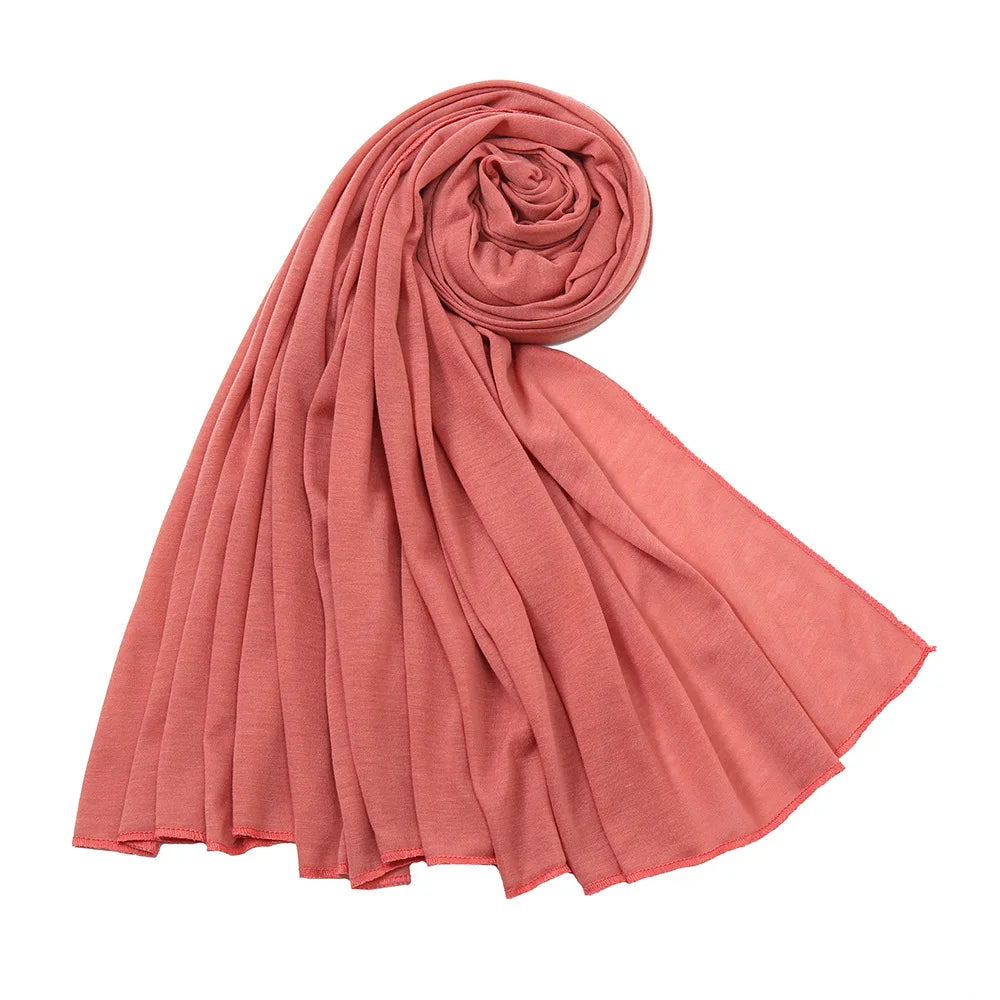 Soft Hijabs Scarf Shawl Plain Cotton Jersey Scarves
