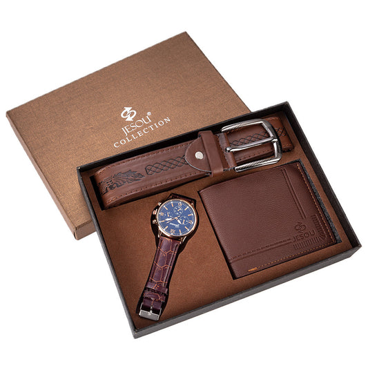 Wallet Leather Belt Set