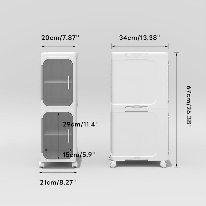 3 Tiers Slim Narrow Storage Cabinet Drawer