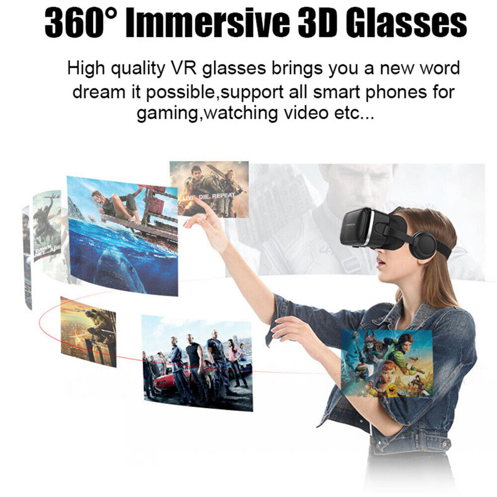 360  VR Headset Goggles 3D Glasses Virtual Reality Headset For Mobile Phone