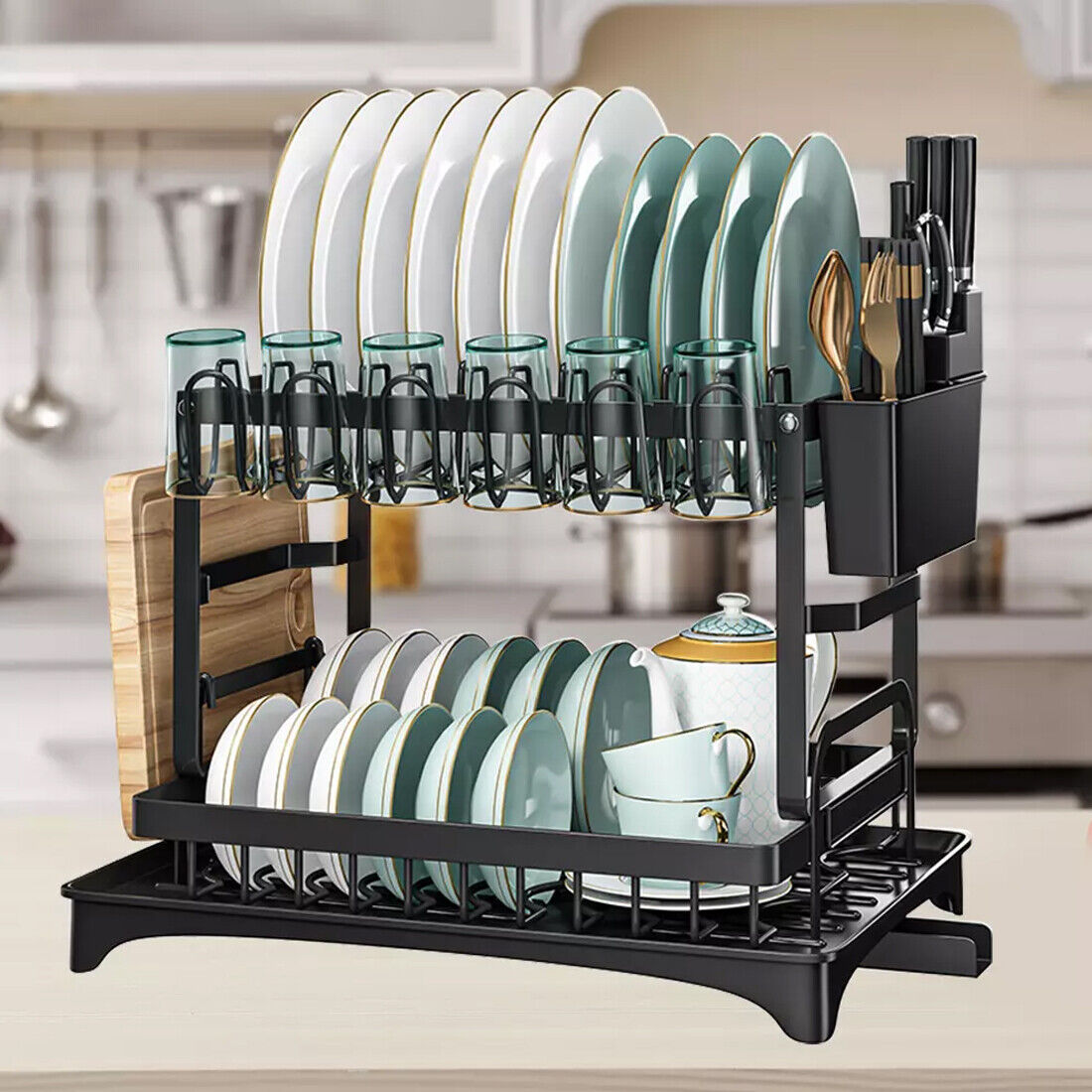 2TIER SINK DISH DRAINER RACK