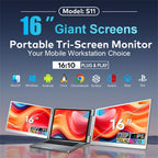 Gaming Backlit External Monitor High-Definition Dual Triple Screen Extender for Productivity Rospider
