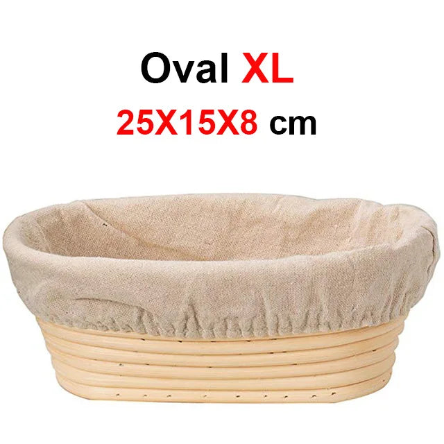 Oval Rattan Wicker Dough Fermentation Bread Basket