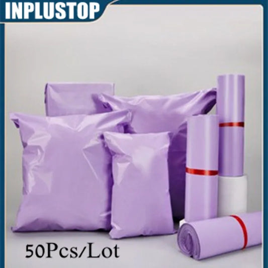 50Pcs Purple Courier Mailer Bags Packaging