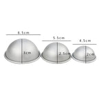 2PCS Round Aluminium Alloy Bath Molds