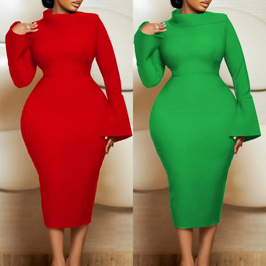 Casual Elegant Hip Warp Bodycon Dress