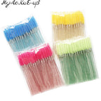 New Crystal Eyelashes 150 Pcs Diamond Handle Brush Mascara Wands Applicator Cosmetic Brush Disposable Make Up Brushes Tools