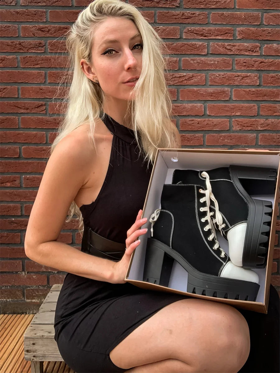 Ankel Boots Block Chunky Heels