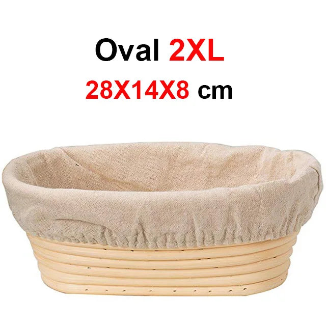 Oval Rattan Wicker Dough Fermentation Bread Basket