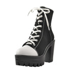 Ankel Boots Block Chunky Heels