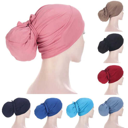 Hijab Beanies Skullies Knot Bonnet