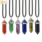 Hexagonal Bullet Crystal Necklaces