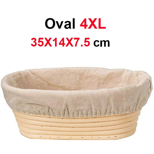 Oval Rattan Wicker Dough Fermentation Bread Basket