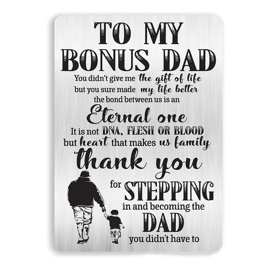 Engraved Metal Wallet Inserts Card