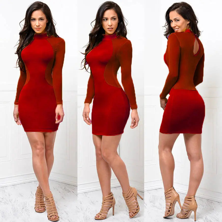 O-Neck Backless Dress