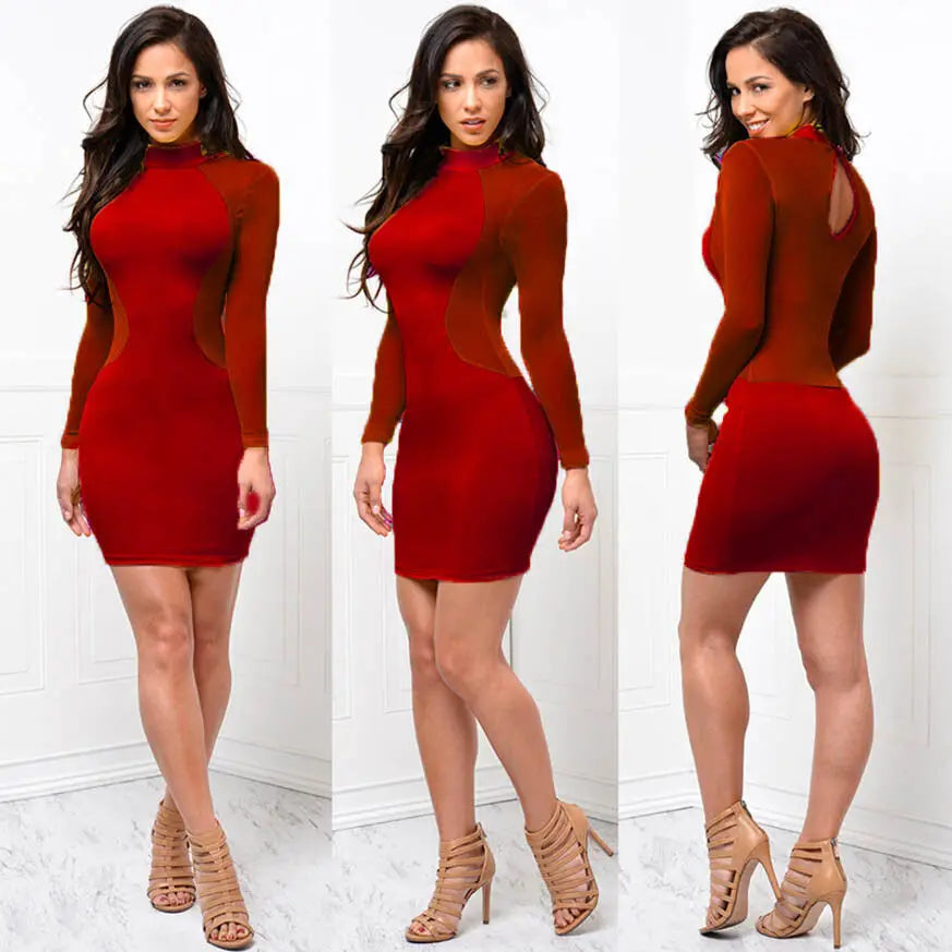 O-Neck Backless Dress