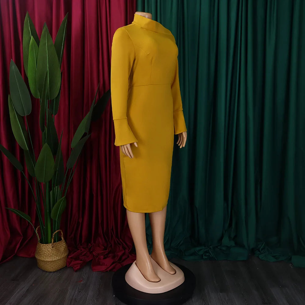 Casual Elegant Hip Warp Bodycon Dress