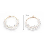 Copper Twisted diamond Hoop Earrings