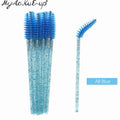 New Crystal Eyelashes 150 Pcs Diamond Handle Brush Mascara Wands Applicator Cosmetic Brush Disposable Make Up Brushes Tools