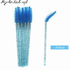 New Crystal Eyelashes 150 Pcs Diamond Handle Brush Mascara Wands Applicator Cosmetic Brush Disposable Make Up Brushes Tools