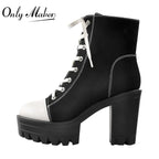 Ankel Boots Block Chunky Heels